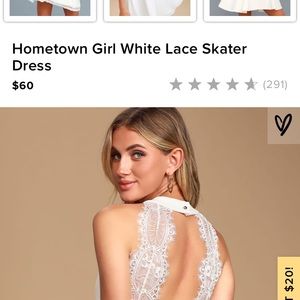 White lulus dress size small